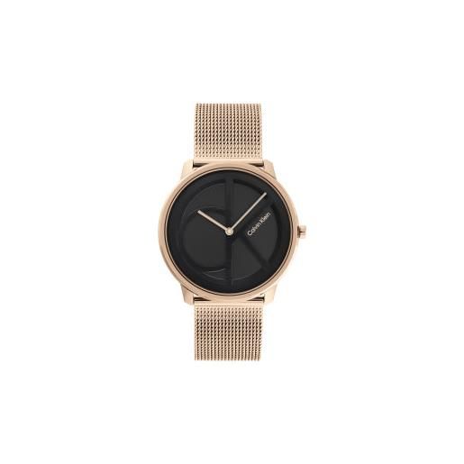 Calvin Klein unisex. 25200029 orologio analogico alla moda nero [3054536], casual, braccialetto, acciaio inossidabile