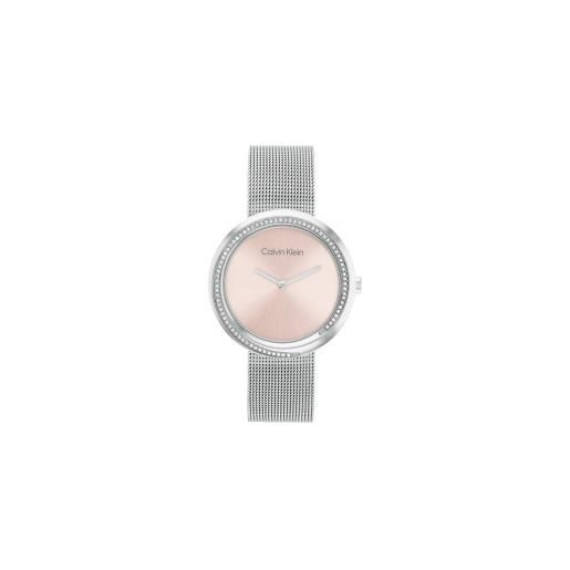 Calvin Klein per donna. 25200149 orologio analogico alla moda rosa [3054541], casual, braccialetto, acciaio inossidabile
