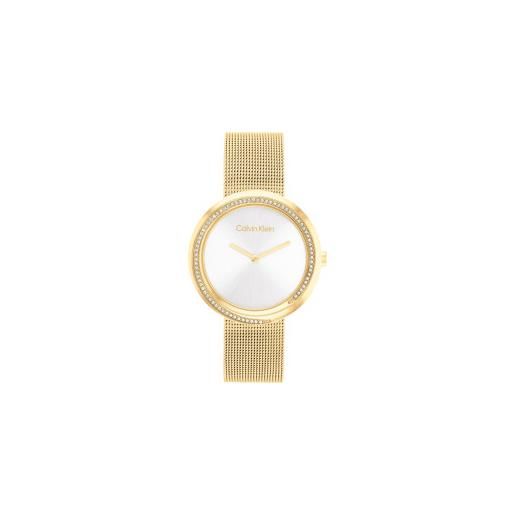 Calvin Klein per donna. 25200150 orologio analogico alla moda bianco [3054542], casual, braccialetto, acciaio inossidabile