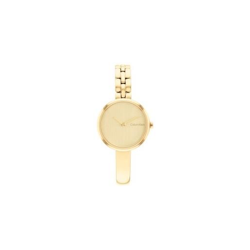 Calvin Klein per donna. 25200279 orologio anal gic dorato con braccialetti [3054585], casual, acciaio inossidabile