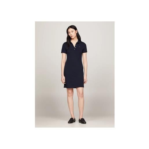 Tommy Hilfiger per donna. Ww0ww42048 abito polo blu scuro del 1985 [3061640], casual, manica corta, cotone biologico, sostenibile, navy