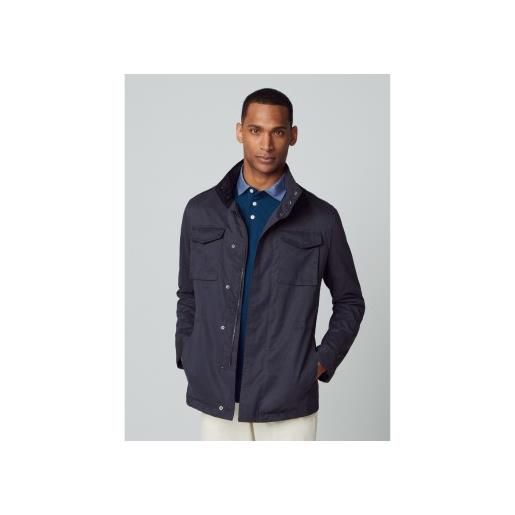 Hackett London per uomo. Hm403014 giacca blu navy lw field jkt [3064535], casual, poliestere
