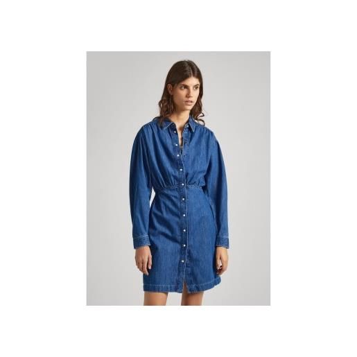 Pepe Jeans per donna. Pl953449 abito blu di julie [3081411], casual, cotone, denim, manica lunga, sostenibile