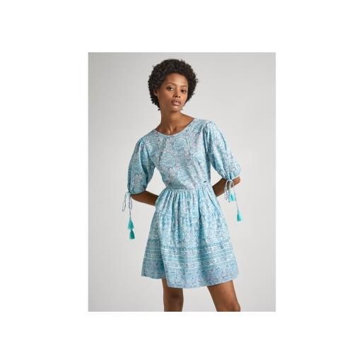 Pepe Jeans per donna. Pl953478 abito margot blu [3081426], casual, cotone, manica corta