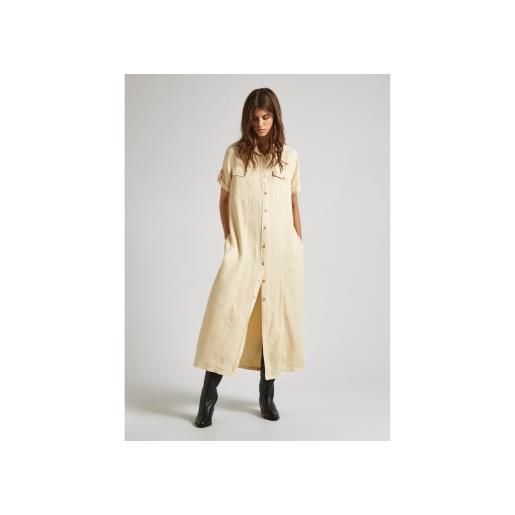 Pepe Jeans per donna. Pl953482 abito evelinda beige [3081431], casual, manica corta, lyocell