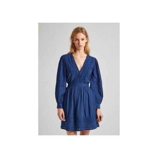 Pepe Jeans per donna. Pl953527 abito susi blu [3081474], casual, cotone, manica lunga, navy