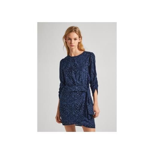 Pepe Jeans per donna. Pl953535 abito clarin blu scuro [3081480], casual, cotone, manica 3/4, sostenibile, navy