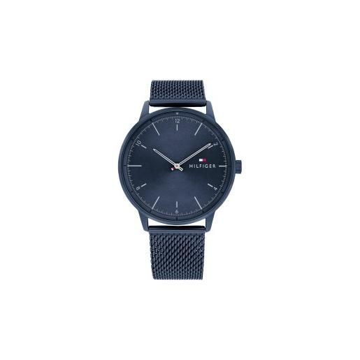 Tommy Hilfiger per uomo. 1791841 orologio analogico in acciaio marino [3084563], casual, braccialetto, acciaio inossidabile, navy