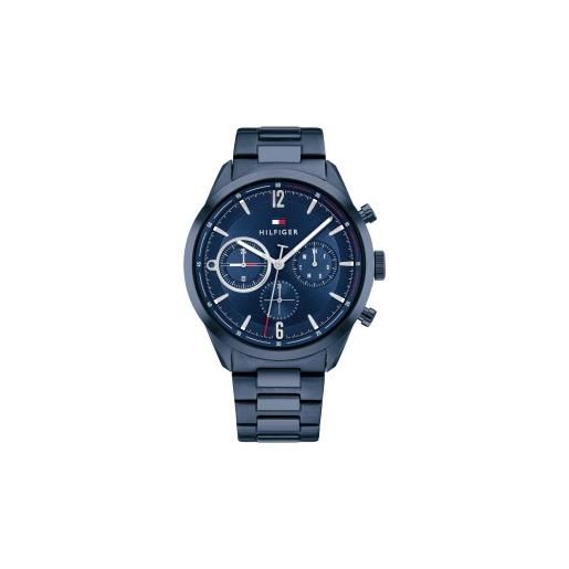 Tommy Hilfiger per uomo. 1791945 orologio analogico in acciaio marino [3084616], casual, braccialetto, acciaio inossidabile, navy