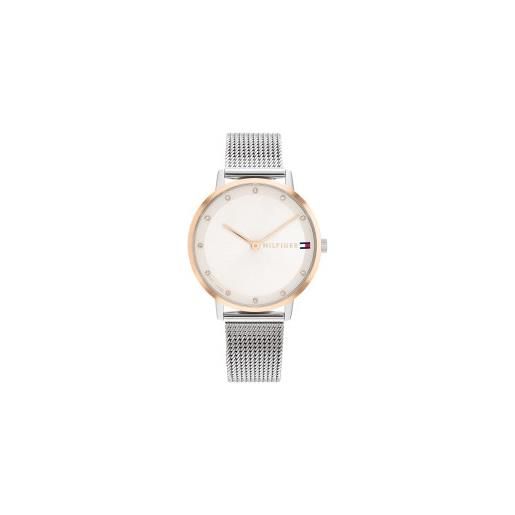 Tommy Hilfiger per donna. 1782666 orologio analogico in acciaio bianco [3084740], casual, braccialetto, acciaio inossidabile