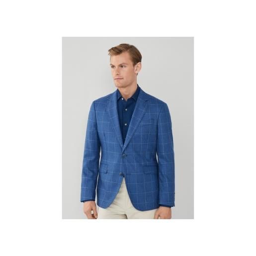 Hackett London per uomo. Hm443310 blazer in seta wl wpane blu [3086200], casual, lana, classico