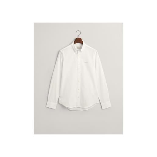 Gant per uomo. 3000302 camicia oxford pinpoint bianca dalla vestibilità slim [3089838], bianco, casual, cotone, classico, manica lunga