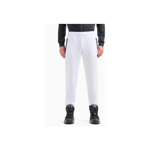 EA7 per uomo. 8npp63_pj4ez pantaloni bianchi con cerniera premium [3099221], bianco, casual, poliestere