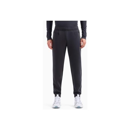 EA7 per uomo. 8npp63_pj4ez pantaloni train premium shield neri [3099222], nero, casual, sportivo, running, sportswear, multisport, poliester