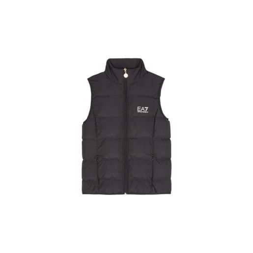 EA7 per ragazza. 8nfq08_fnf8z gilet nero lucido [3102015], casual, poliestere, moda per bambini