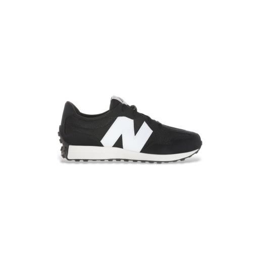New Balance unisex per bambino. Gs327v1 327 scarpe da ginnastica nere [3122413], nero, basso, stringhe, casual, moda per bambini