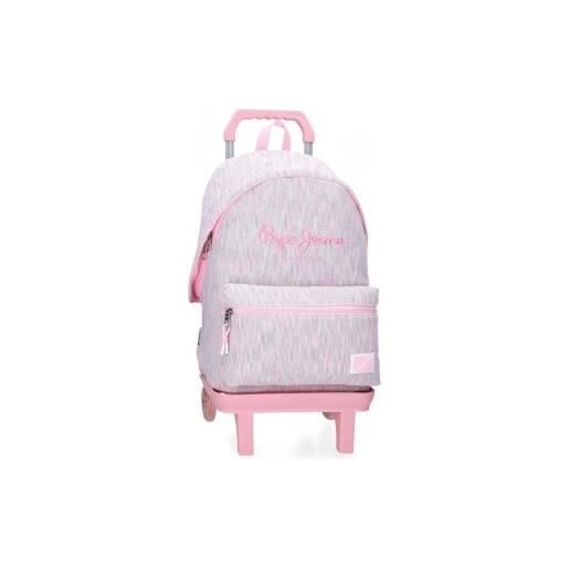 Pepe Jeans per ragazza. 68723t1 zaino miri 42 cm con trolley rosa [3135322], casual, poliestere, moda per bambini