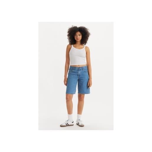 Levi's per donna. 000mj-0001 pantaloncini larghi blu per papà [3151375], casual, cotone, denim