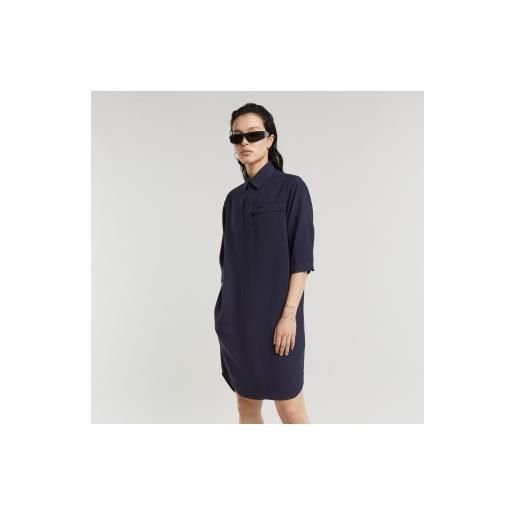 G-Star per donna. D25245-d714-3873 abito tunica cargo blu scuro [3155966], casual, viscosa, manica 3/4, navy