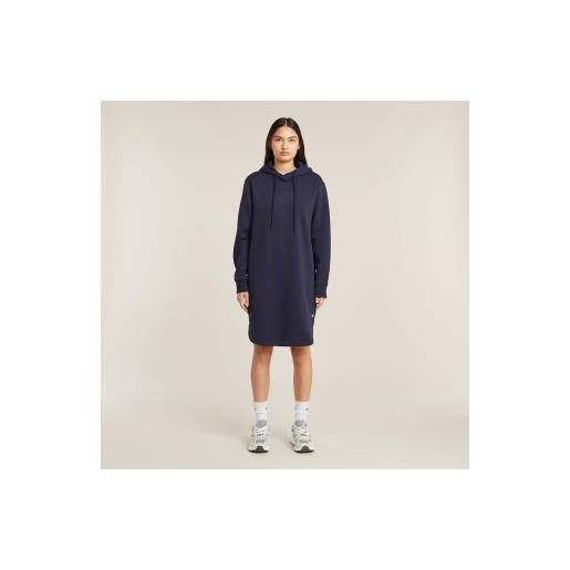 G-Star per donna. D25913-a971-c423 abito in felpa con cappuccio con logo [3155973], casual, cotone, sostenibile, navy
