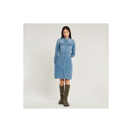 G-Star per donna. D10660-d898-071 abito aderente svasato tacoma blu [3155981], casual, cotone, denim, manica lunga