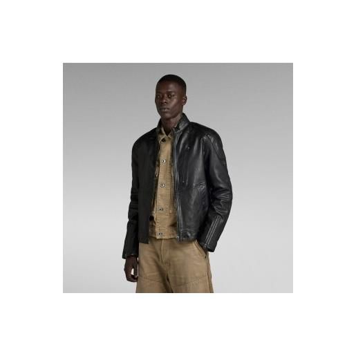 G-Star per uomo. D24275-b508-6484 giacca in pelle nera da motociclista [3156499], nero, casual
