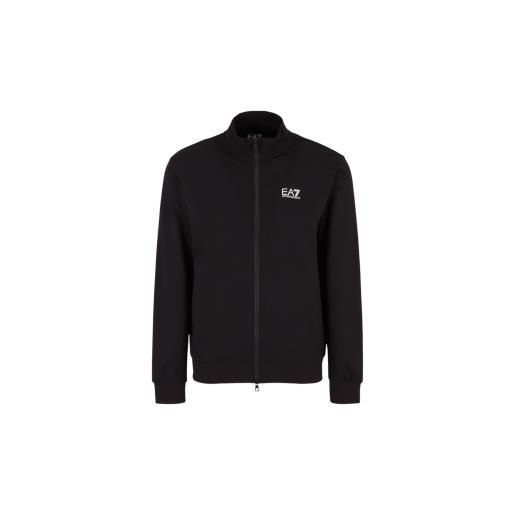 EA7 per uomo. 8npm31_pjvrz felpa cardigan [3167619], nero, casual, sportivo, cotone, multisport