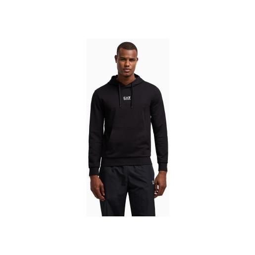 EA7 per uomo. 8npm32_pjvrz felpa nera vestibilità regolare [3167623], nero, casual, sportivo, cotone, multisport