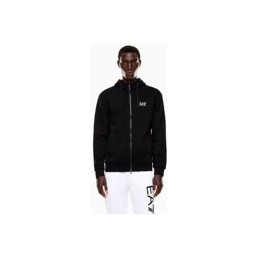 EA7 per uomo. 8npm38_pjvtz felpa nera moderna [3167671], nero, casual, cotone