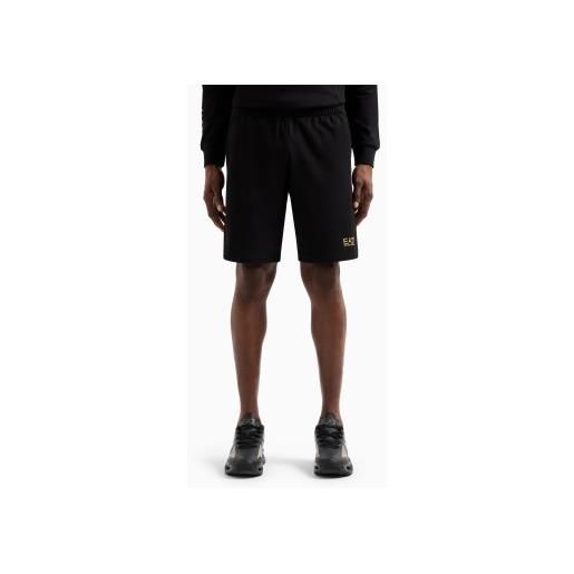 EA7 per uomo. 8nps65_pjvrz bermuda core identity nero [3167738], casual, sportivo, cotone, multisport