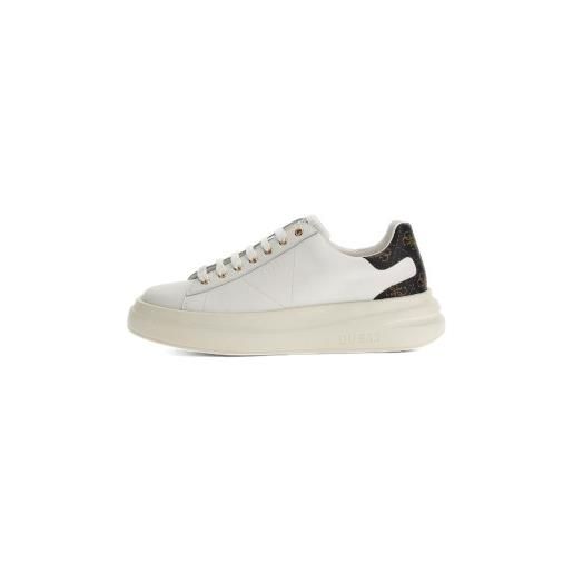 Guess per uomo. Fmpviblea12 sneakers bianche con logo elba 4g [3169389], bianco, basso, stringhe, casual