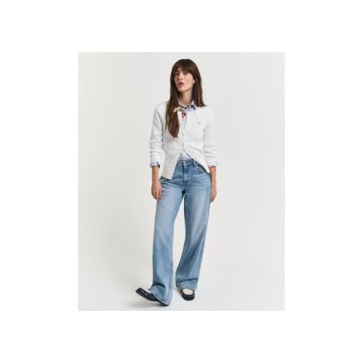 Gant per donna. 4800103 cardigan in maglia a trecce bianco sporco [3169935], casual, cotone