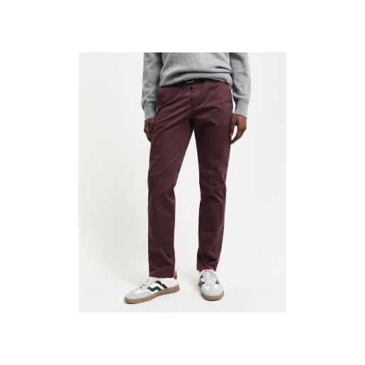 Gant per uomo. 1505221 chino slim fit in twill bordeaux [3171189], casual, cotone biologico, sostenibile