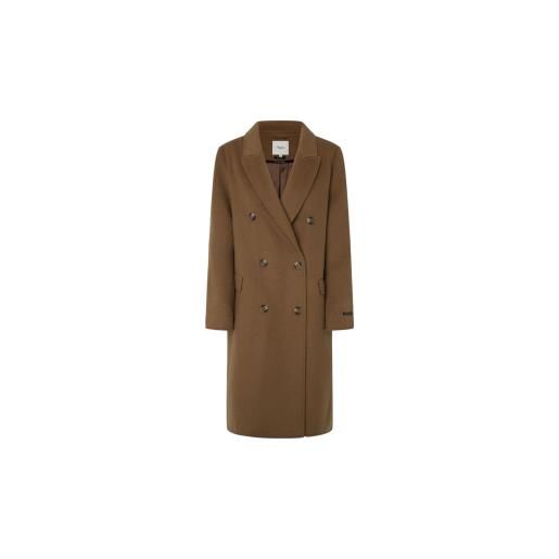 Pepe Jeans per donna. Pl402473 cappotto marrone di beth [3183613], casual, lana