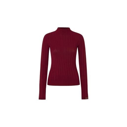 Pepe Jeans per donna. Pl702224 maglione rosso izabel turtle [3184323], casual, granata, cotone