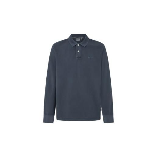 Pepe Jeans per uomo. Pm542213 polo new oliver gd ls blu scuro [3184741], casual, manica lunga, sostenibile, navy