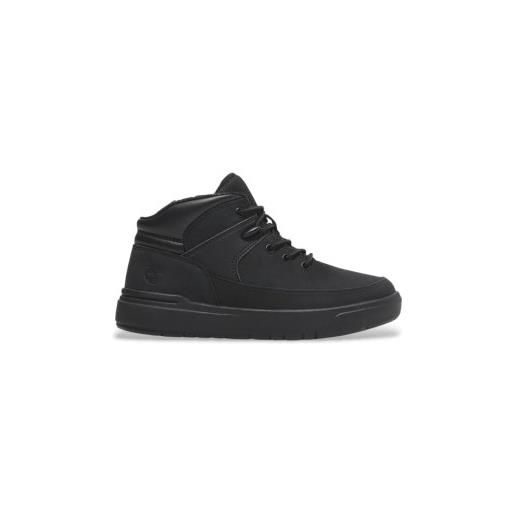 Timberland unisex per bambino. Tb0a29fyel31 sneaker seneca bay mid in pelle nera [3196918], nero, basso, stringhe, casual, sostenibile, moda