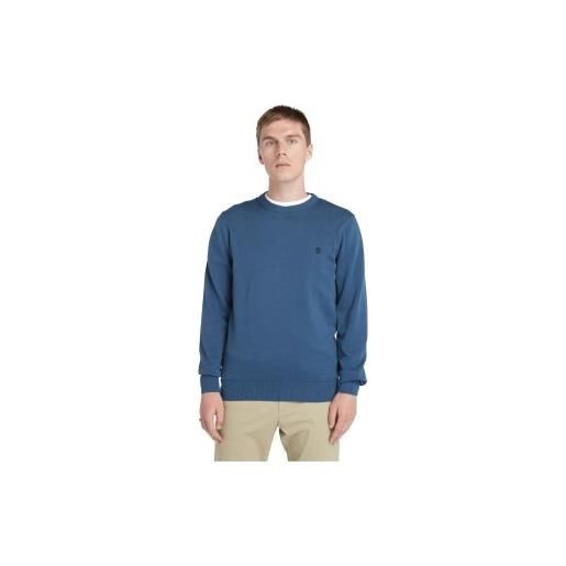 Timberland per uomo. Tb0a2bmm2881 maglione blu williams river [3196941], casual, cotone biologico, sostenibile