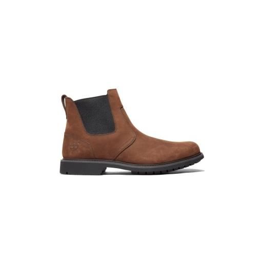 Timberland per uomo. Tb05552r2421 stivali in pelle marrone stormbucks chelsea a metà polpaccio [3197433], basso, nessuno, casual