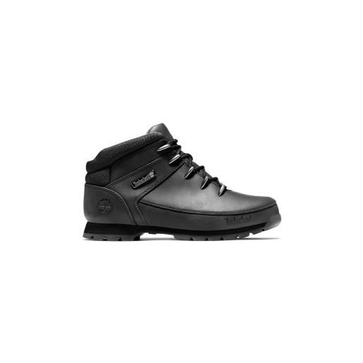Timberland per uomo. Tb0a2duh0011 stivali euro sprint in pelle nera [3197569], nero, basso, stringhe, casual, sportivo, outdoor