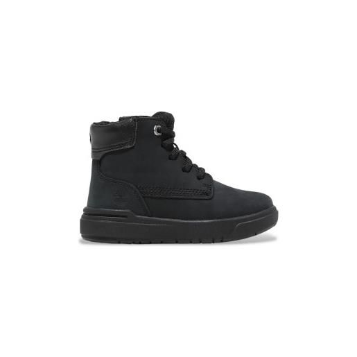 Timberland unisex per bambino. Tb0a5rum0151 scarpe da ginnastica nere in pelle a metà polpaccio con lacci seneca bay [3197701], nero, basso, 