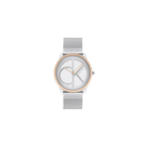 Calvin Klein per donna. 25200033 iconico orologio mesh in argento [3205779], casual, braccialetto, acciaio inossidabile