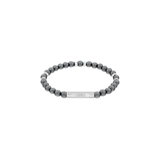 Calvin Klein per uomo. 35000575 bracciale con perline miste grigie [3205805], casual, grigio, braccialetto, acciaio inossidabile