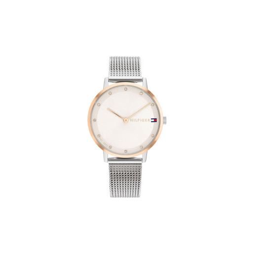 Tommy Hilfiger per donna. 1782666 orologio pippa argento, rosa [3205821], casual, braccialetto, acciaio inossidabile