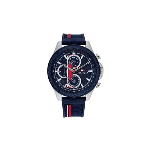 Tommy Hilfiger per uomo. 1792083 orologio blu clark [3205825], casual, bracciale di corda, acciaio inossidabile