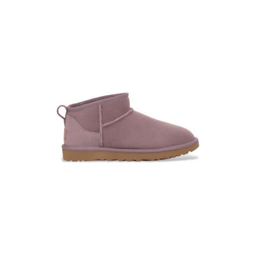 UGG per donna. 1116109 classici stivali ultra mini in pelle lilla [3207116], basso, nessuno, casual