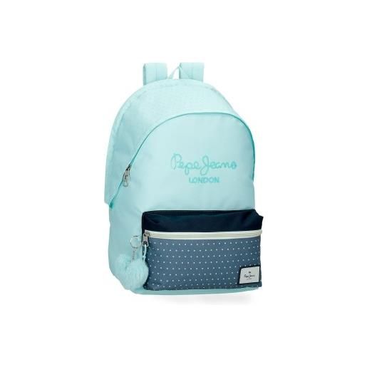 Pepe Jeans per ragazza. 6862421 zaino per laptop dalma 2c blu [3209091], casual, poliestere, moda per bambini