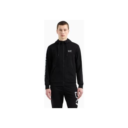 EA7 per uomo. 7m000568_af13512 felpa con logo nero [3217520], casual, cotone