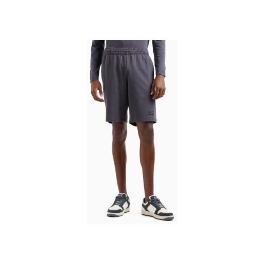 EA7 per uomo. 8nps65_pjvrz bermuda core identity grigio [3218794], casual, sportivo, cotone, multisport