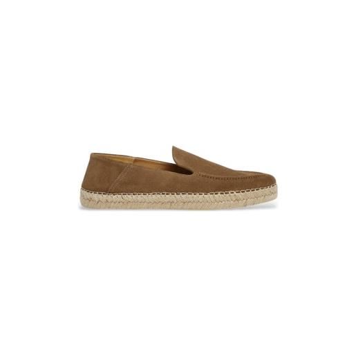 Hackett London per uomo. Hms21491 espadrillas altea loafer in pelle marrone [3222674], basso, camoscio, nessuno, casual